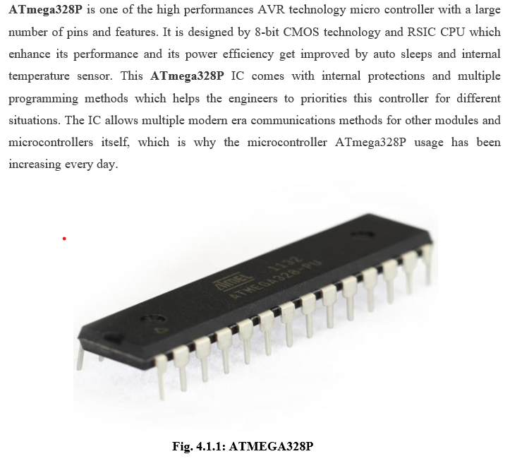 Close-up of the microcontroller and sensors