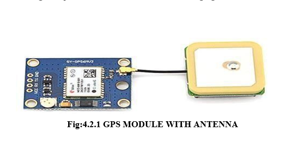Close-up of the GPS and GSM modules