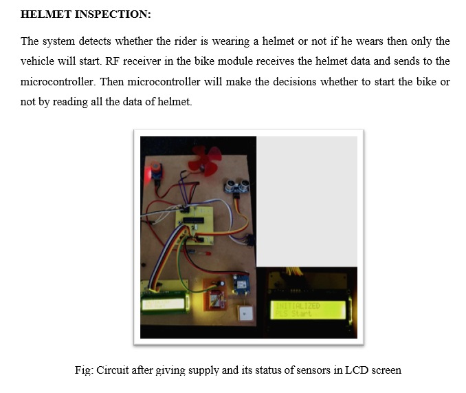 Close-up of the microcontroller and sensors