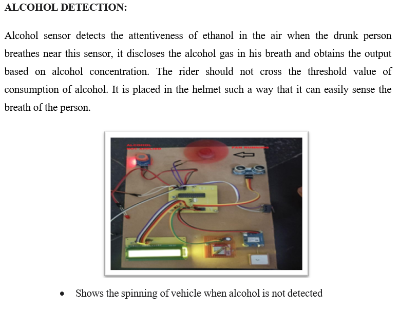 Close-up of the microcontroller and sensors