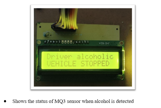 Close-up of the microcontroller and sensors